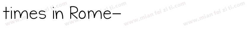 times in Rome字体转换